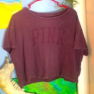purple/maroon PINK cropped top size m